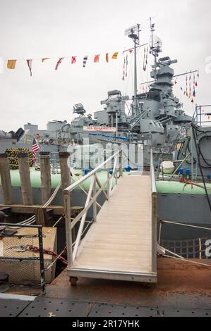 Battleship Cove, Museum in Fall River, Massachusetts Stock Photo