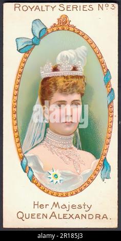 Her Majesty Queen Alexandra - Vintage Cigarette Card Stock Photo