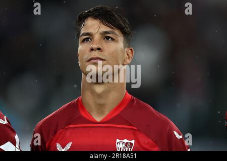 Turin, Italy. 11th May, 2023. Marcos Acuna of Sevilla FC looks on during the Uefa Europa League semi-final first leg match beetween Juventus Fc and Sevilla Fc at Allianz Stadium on May 11 2023 in Turin, Italy . Credit: Marco Canoniero/Alamy Live News Stock Photo