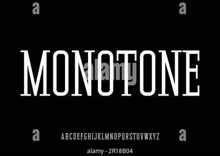 Elegant vintage condensed font vector Stock Vector