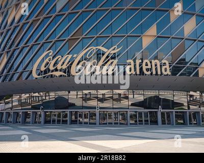 20 March 2023, Dubai, UAE: View of Coca Cola Arena, biggest arena in middle east , located in the luxurious City Walk area, Dubai. Stock Photo