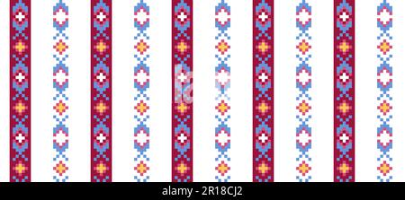 Ukrainian folk ethnic vector striped print, seamless pattern,ornament. Stock Vector