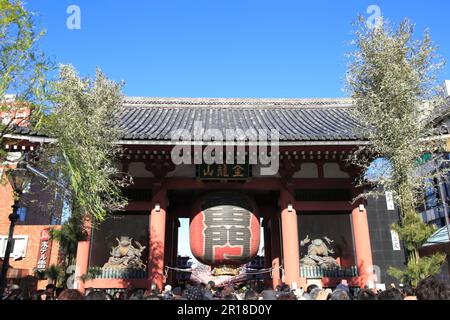 Near Asakusa Kaminarimon on New year’s day Stock Photo