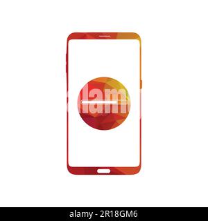 Smart phone logo design. mobile vector illustration with loading icon. Stock Vector