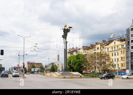 Sofia, Bulgaria. May 2023.   view of the Statue of Sveta Sofia in the city center Stock Photo