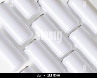 White soda bottle packaging made using by 3D software can be used as a design presentation media Stock Photo