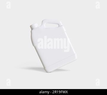Container jerrycan white color and realistic textures for oil, fuel and ...