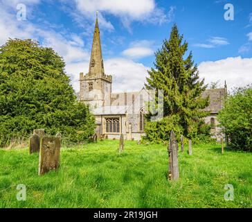 St Leonard's parish church in Monyash in the Derbyshire Peak District UK Stock Photo