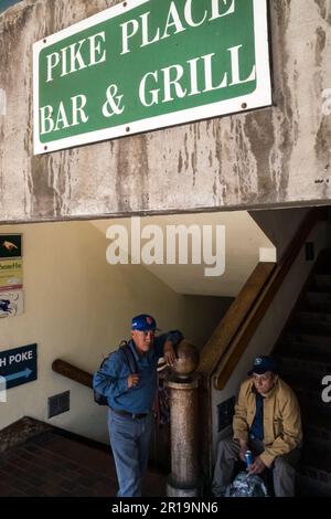 Seattle, USA. 11th May, 2023. People at PIke Place Market. Stock Photo