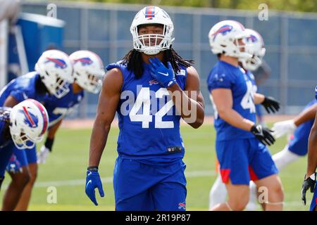 Buffalo Bills linebacker Dorian Williams (42) in action during an NFL  pre-season football game against the Indianapolis Colts, Saturday, Aug. 12,  2023, in Orchard Park, N.Y. (AP Photo/Gary McCullough Stock Photo - Alamy