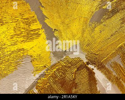 texture, 3d background. the image is applied on the canvas with gray paint and gold leaf. shine of artificial material, background. Stock Photo