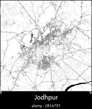 City Map Asia India Jodhpur vector illustration Stock Vector