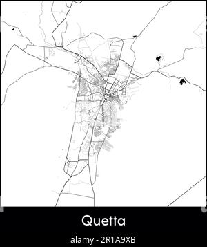 City Map Asia Pakistan Quetta vector illustration Stock Vector