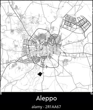 City Map Asia Syria Aleppo vector illustration Stock Vector