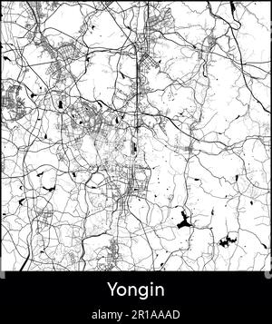 City Map Asia South Korea Yongin vector illustration Stock Vector