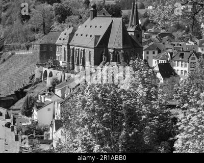 saarbureg city at the saar river Stock Photo