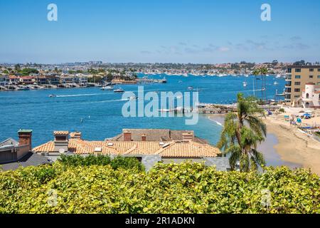 Scenic view of Newport Beach in California Stock Photo