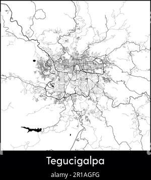 City Map North America Honduras Tegucigalpa vector illustration Stock Vector