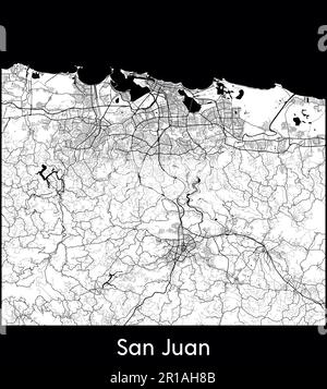 City Map North America Puerto Rico San Juan vector illustration Stock Vector