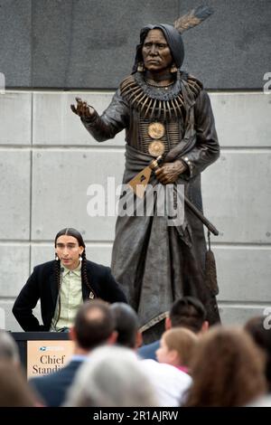 Steve Laravie Jr. a descendant of Chief Standing Bear speaks