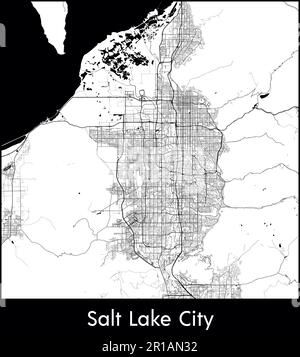 City Map North America United States Salt Lake City vector illustration Stock Vector