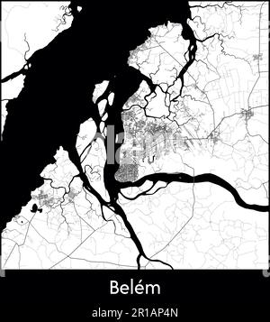 City Map South America Brazil Belem vector illustration Stock Vector