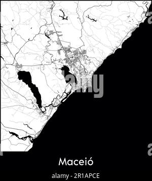 City Map South America Brazil Maceio vector illustration Stock Vector