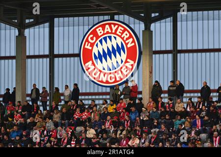 Marginal Stand Marginal motif: FC Bayern logo, club emblem, emblem above the spectator ...