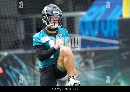 Jacksonville Jaguars wide receiver Parker Washington (11) is seen during  the first half of an NFL football game against the Dallas Cowboys,  Saturday, Aug. 12, 2023, in Arlington, Texas. Jacksonville won 28-23. (