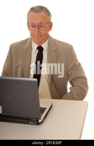 Senior businessman with a rather interesting expression Stock Photo