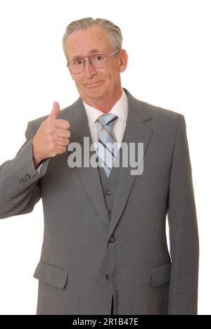 Senior businessman with a rather interesting expression Stock Photo