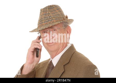 Senior businessman with a rather interesting expression Stock Photo