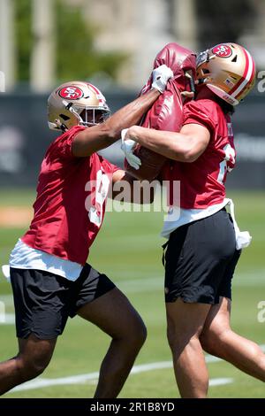 San Francisco 49ers' Brayden Willis takes part in drills during the NFL