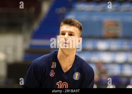 Saint Petersburg, Russia. 12th May, 2023. Samson Ruzhentsev (10) of CSKA Moscow in action during the VTB United League basketball match, series for the 3rd place, match 4, between Zenit St Petersburg and CSKA Moscow at Sibur Arena. Final score; Zenit 72:77 CSKA. Credit: SOPA Images Limited/Alamy Live News Stock Photo