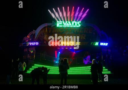 The Evans atmosphere creator waltzer at the delayed (due to covid) May fair Stock Photo