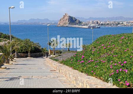 Port, Harbour, Castillo San Juan, Castle, Aguilas, Costa Calida, Murcia, Spain Stock Photo