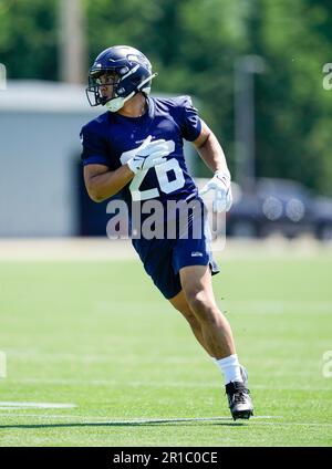 Seattle Seahawks cornerback Devon Witherspoon (21) talks with cornerback  Lance Boykin (29) during the NFL football team's rookie minicamp, Friday,  May 12, 2023, in Renton, Wash. (AP Photo/Lindsey Wasson Stock Photo - Alamy