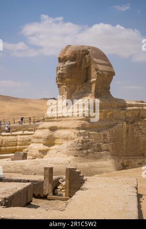Egypt. Great Sphinx of Giza. Limestone statue with lion body