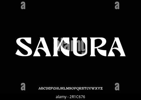 Unique decorative display font vector Stock Vector