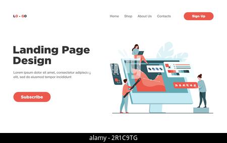Digital designers team drawing with pen Stock Vector