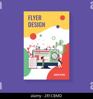 Tiny people testing quality assurance in software Stock Vector