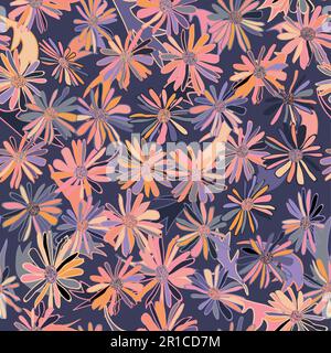 Daisy flower seamless pattern background. Spring vector illustration repeat  wallpaper. Y2k aesthetic. Fashion design, textile, fabric collection Stock  Vector Image & Art - Alamy