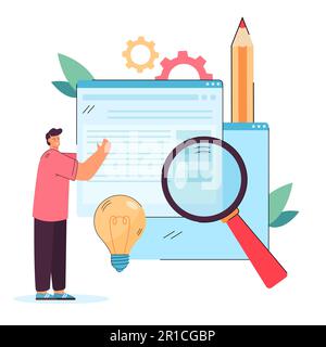 Creator publishing new digital content Stock Vector
