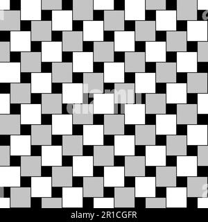 Square pattern, seamless tile, with geometrical-optical illusion. Special  arranged squares, to appear no longer horizontally aligned, and twisted  Stock Photo - Alamy