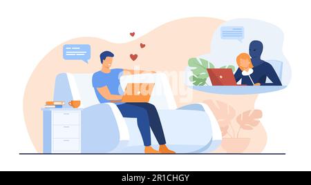 Cartoon man facing false impersonation Stock Vector