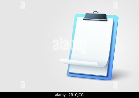 Clipboard communication, management service page, business paper. Vector Stock Vector