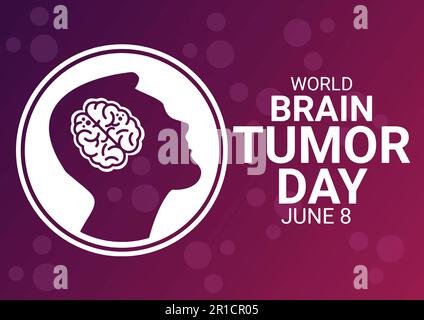 World Brain Tumor Day. June 8. Holiday concept. Template for background, banner, card, poster with text inscription. Stock Vector