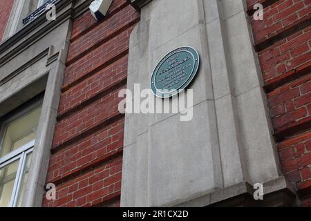 BBC  School radio wall plaque London UK Stock Photo
