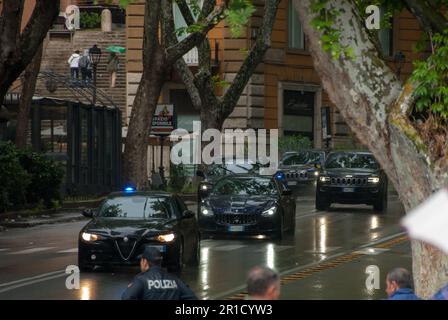 Rome, Italy. 13th May, 2023. 13/05/2023 Rome, motorcade of President Volodmyr Zelensky. Ps: the photo can be used respecting the context in which it was taken, and without defamatory intent of the decorum of the people represented. Credit: Independent Photo Agency/Alamy Live News Stock Photo