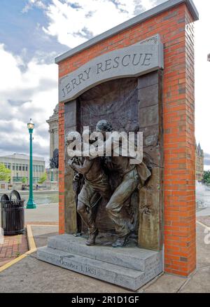 Jerry Rescue Jerry rescue monument in Syracuse NY Stock Photo - Alamy